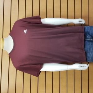 Adidas Aeroknit Short Sleeve Red and Purple Climacool Shirt Size XL